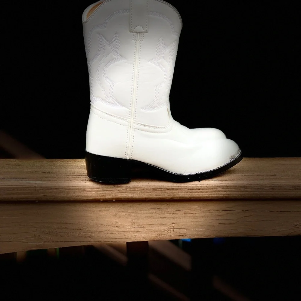 Kids Durango White Western boots